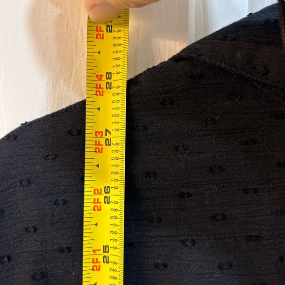 Lord & Taylor Lightweight Textured Button Front Blouse Sz 1X Retro Dot Grunge - Picture 7 of 9